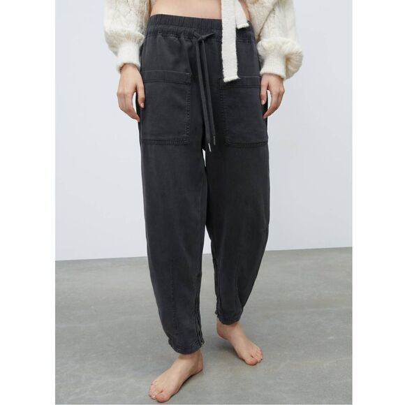 ZARA FADED BLUE BARREL FIT PANTS NEW XXL - Picture 1 of 6